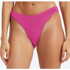 GOOD AMERICAN Women Always Fits Sculpt Bikini Bottoms In Fuchsia Pink 1/2 S/M